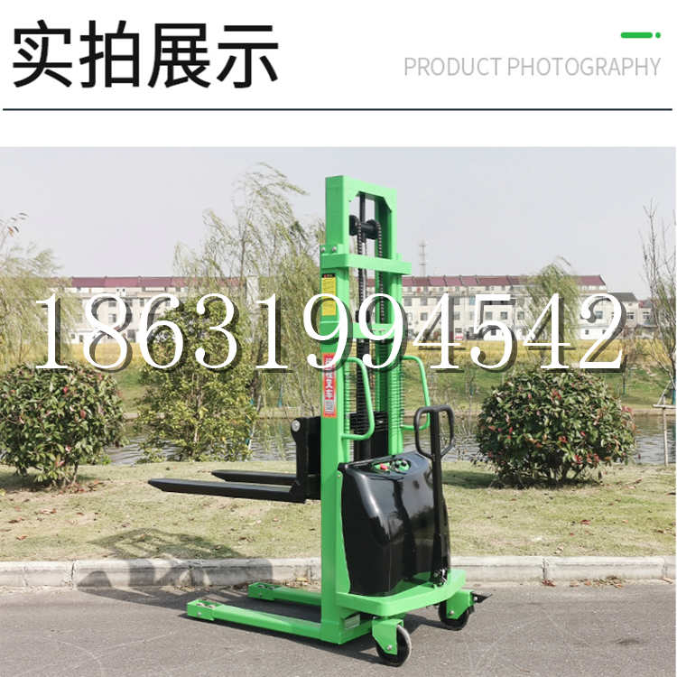 波密县电动叉车堆高车液压铲车电瓶1吨2吨站驾步行式小型全自动叉车